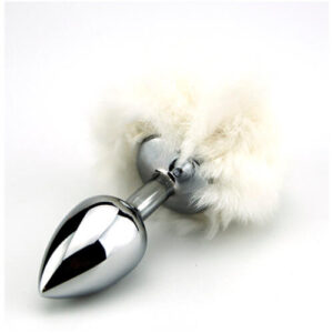 Furry Fantasy White Bunny Tail Butt Plug - Image 3