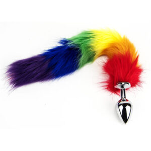 Furry Fantasy Rainbow Tail Butt Plug - Image 4