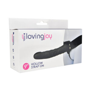 Loving Joy 9 Inch Hollow Strap On Black - Image 6